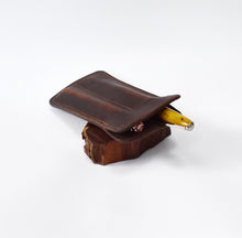 Load image into Gallery viewer, Double Pen Sleeve in Adventure Brown leather, Brown Pigskin and Brown Stitching